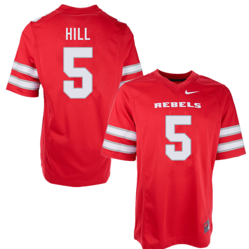 Men #5 Phillip Hill UNLV Rebels College Football Jerseys Sale-Red